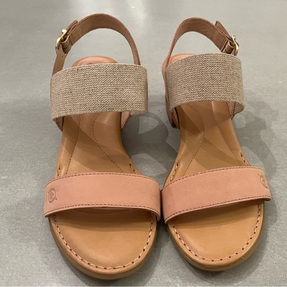 BORN leather wedges